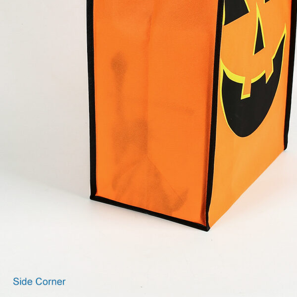 Eco friendly black medium cute reusable halloween non woven tote bags - Image 5