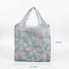 Reusable customized 190T PET grey foldable shopping bag