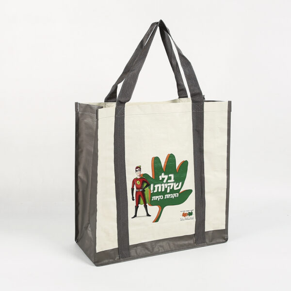 Wholesale portable reusable eco friendly custom logo PP woven fabric shopping bags