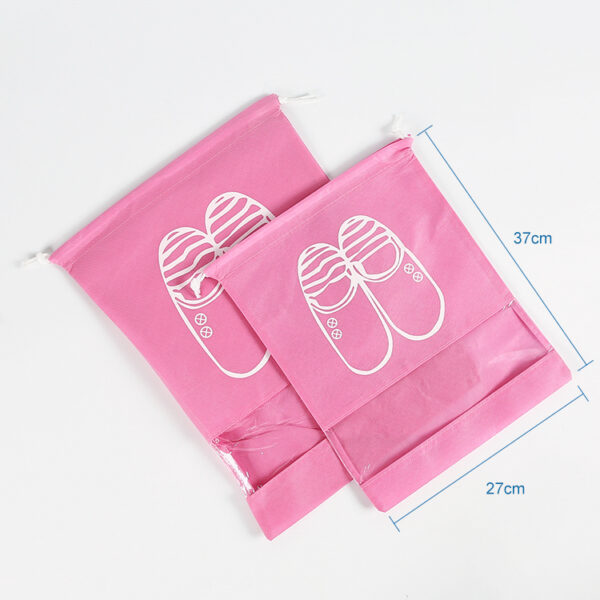 Custom pink small kid eco friendly packaging shoe dust cover bag - Image 2