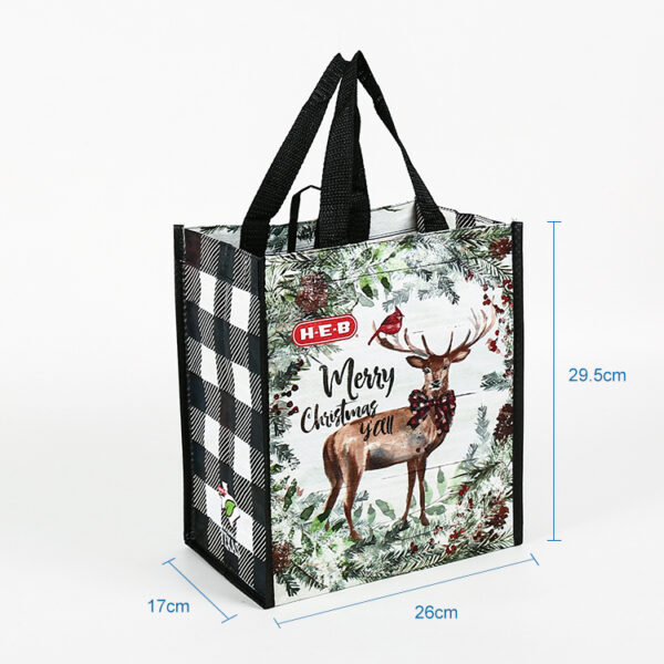 Custom print eco friendly reusable PP woven gift shopping bag - Image 3