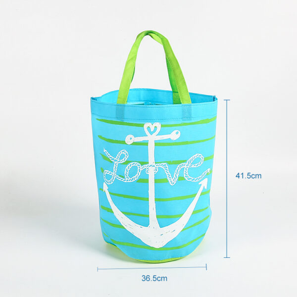 Customized reusable eco friendly color circle round bottom non woven tote shopping bag - Image 3