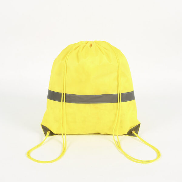 Durable custom pet fabric unisex yellow kid work drawstring bag