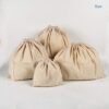 Custom reusable eco cotton dust package drawstring string bag