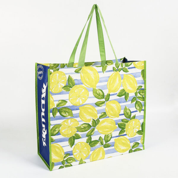 Wholesale xl eco friendly PP woven yellow tote waterproof outdoor beach bag