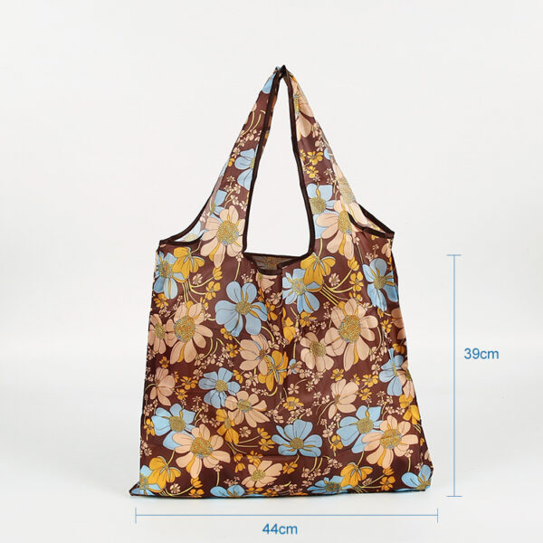 190T PET eco friendly foldable poly tote shopping bag - Image 3