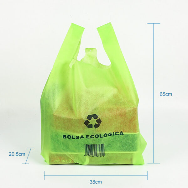 Wholesale custom reusable tshirt shopping non woven bag - Image 2