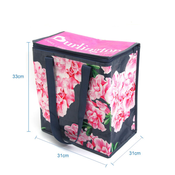 Wholesale grocery woman eco friendly foldable lunch food insulated cooler bag - Image 2