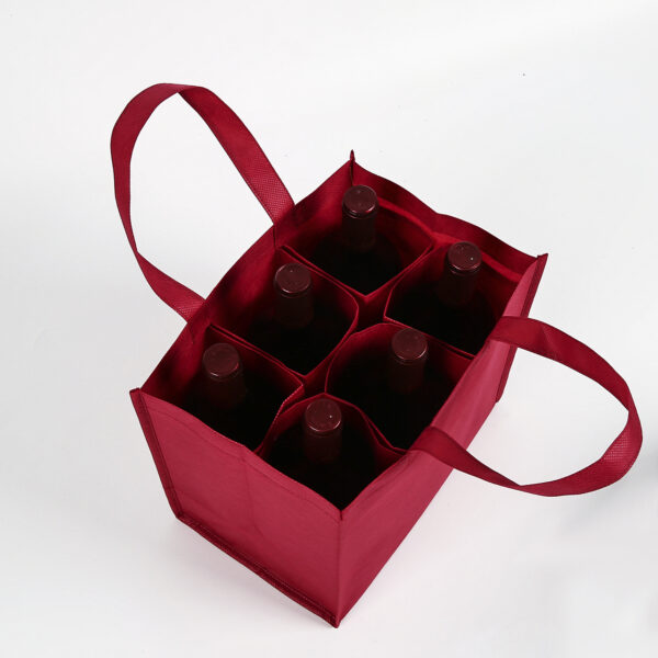 Cheap promotional custom logo wine picnic gift bag for wine with handle - Image 6