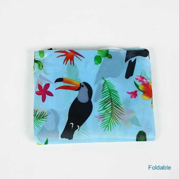 Waterproof reusable foldable flower extra large reusable tote bag - Image 3