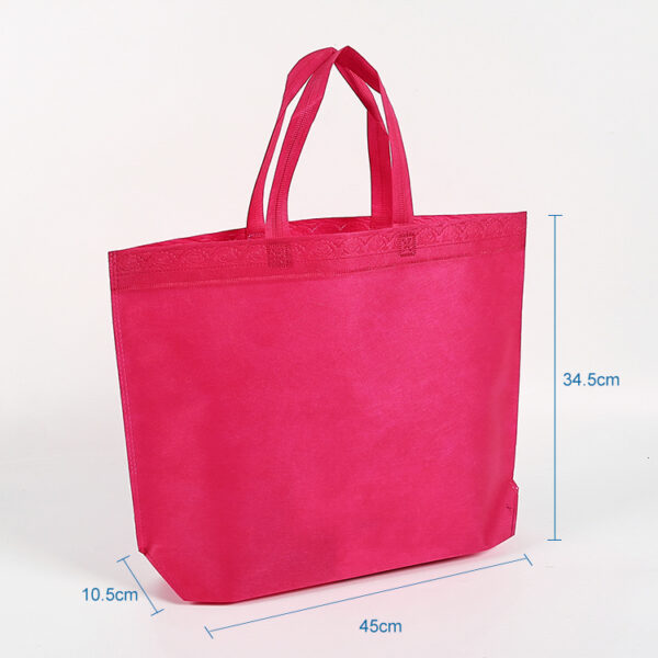 Reusable pink customizable business nonwoven clothing shopping bag - Image 2