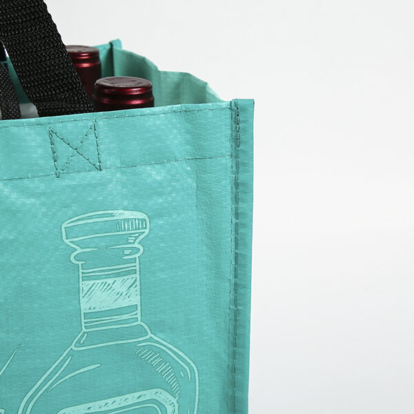 Gravure printing PP woven wine bottle carrier bag for wine - Image 4