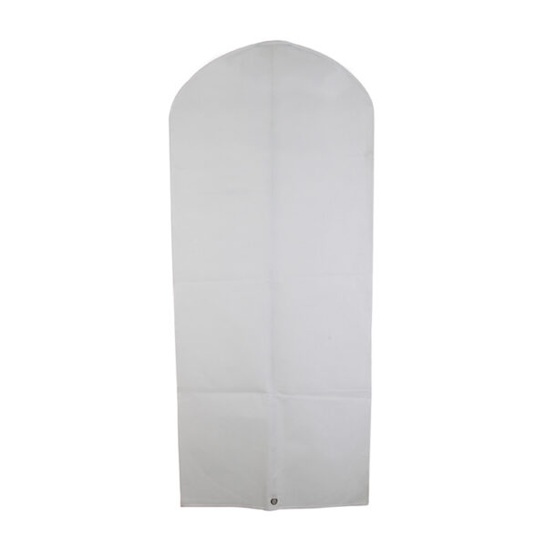 Custom overnight white non-woven wedding dresses hanging garment bag suit dust clothing cover