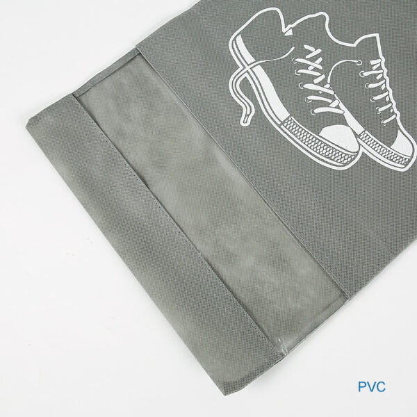 High quality custom print logo black drawstring shoe dust bag - Image 6