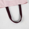 Custom reusable small pink cartoon cotton shopping tote bags for women