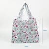 Custom print logo 190T PET large capacity foldable travel flower tote bag