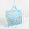Custom print reusable dual handle beach women summer shopping tote bag with mesh side pocket