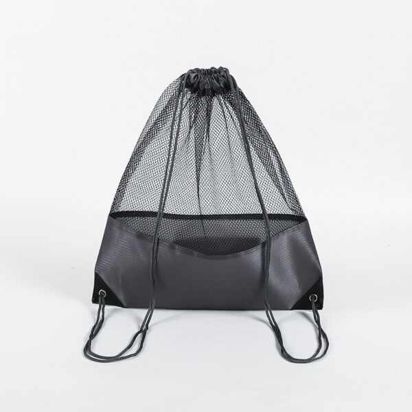 Reusable packaging shopping net drawstring bag with drawstring