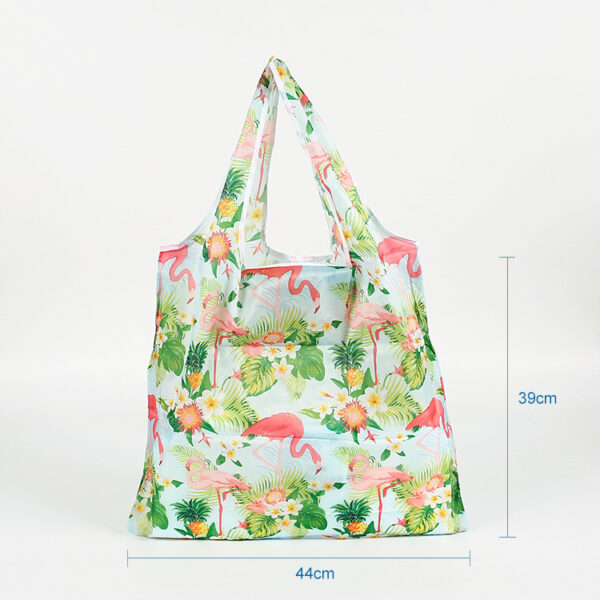 Eco friendly 190T PET foldable floral tote bags - Image 3