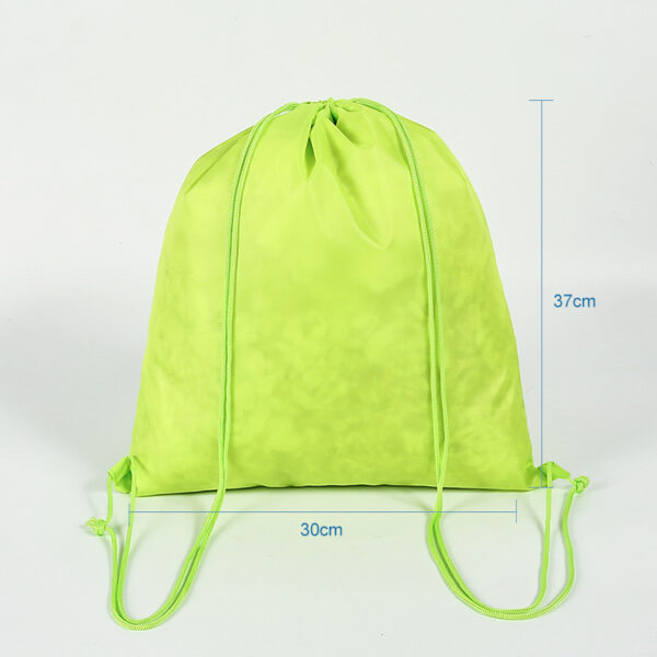 Custom printed cheap eco friendly polyester drawstring backpack bag - Image 2