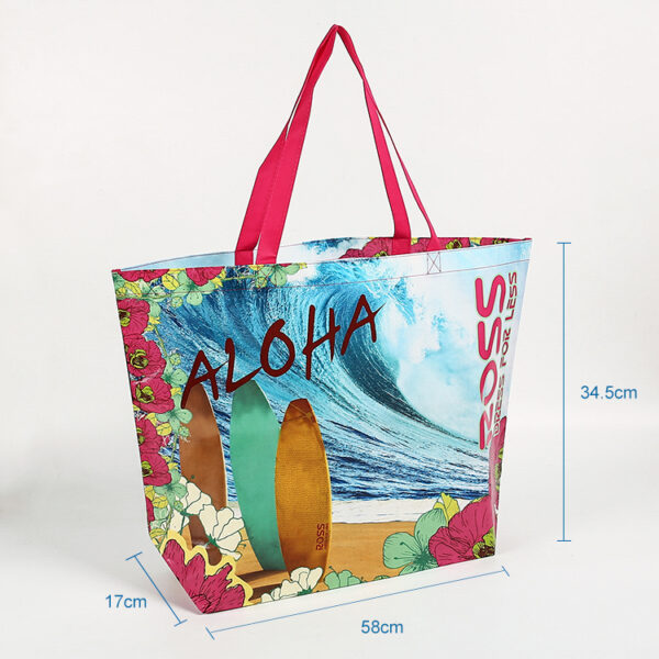 Custom logo PP non woven boat kawaii grocery bags for shopping - Image 3