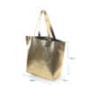 Wholesale tote reusable custom logo printed shiny eco friendly shopping bags