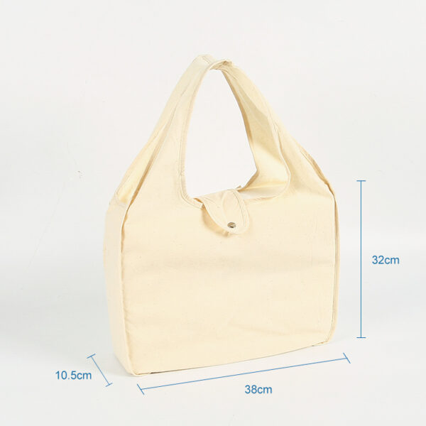 190T PET eco friendly foldable cotton shopping school tote bag - Image 3