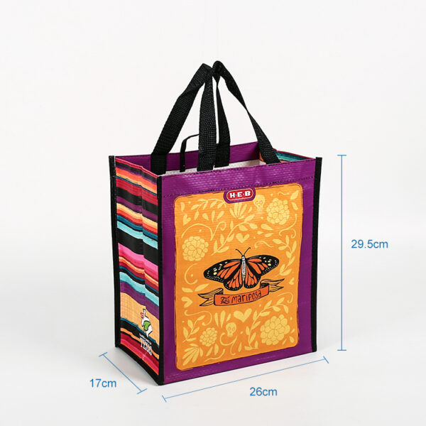 Eco friendly PP woven custom reusable gift clothing shopping bag - Image 3