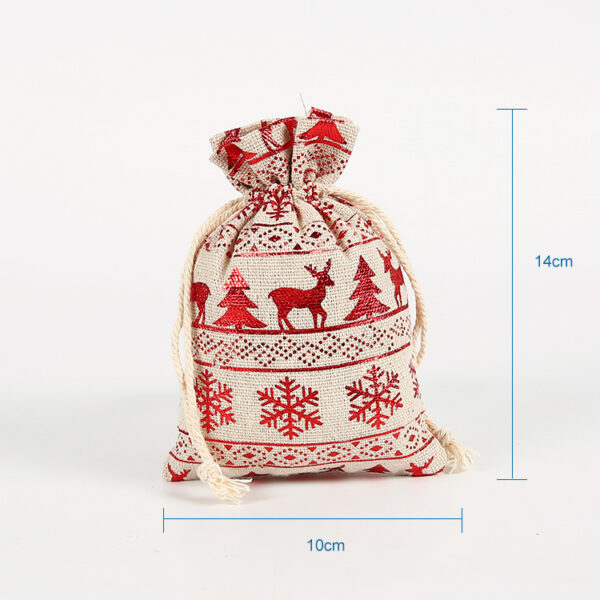 Wholesale custom eco friendly jute christmas gift drawstring wrapping bag - Image 2