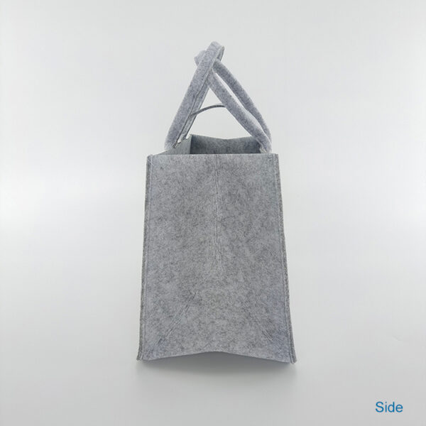 Wholesale customized large grey color women's fashion carry felt shopping tote bag with handles - Image 6