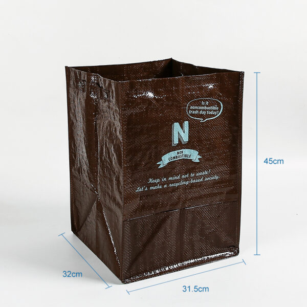 Eco friendly custom xl pp woven shopping bags with snap - Image 2