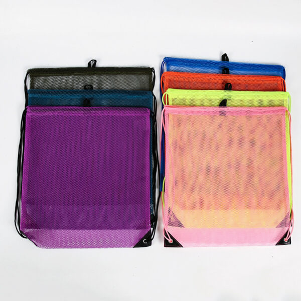 Wholesale eco friendly home washable mesh drawstring backpack bag - Image 3