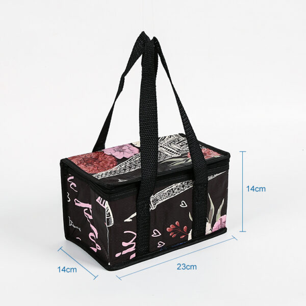 PP woven EPE reusable drink food insulated zipper tote bag