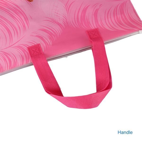 Custom wholesale pink reusable pp non woven beach tote bag - Image 3