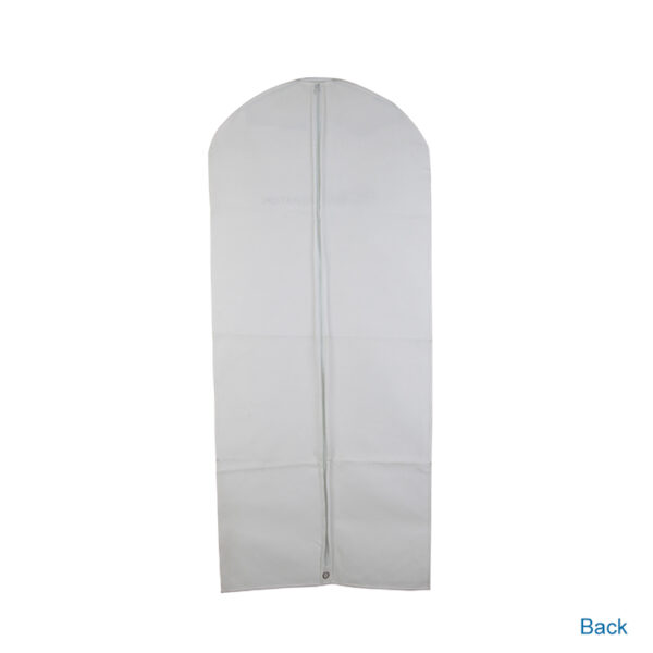 Custom overnight white non-woven wedding dresses hanging garment bag suit dust clothing cover - Image 2