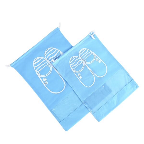 Custom organic logo print drawstring shoe dust bag