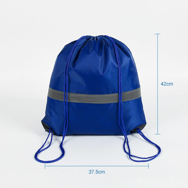 Sport gym navy blank different colors plain recycled drawstring bag - Image 2