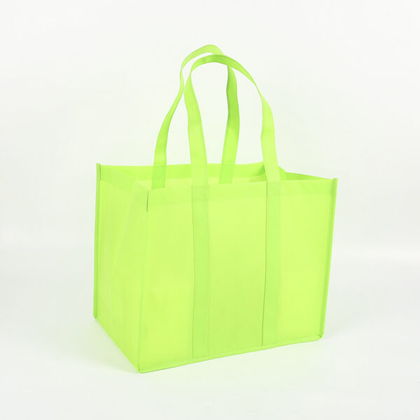 Grocery blank wholesale bulk green shopping tote bag without printed logo