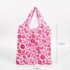 Reusable customized 190T PET collapsible foldable reusable bag