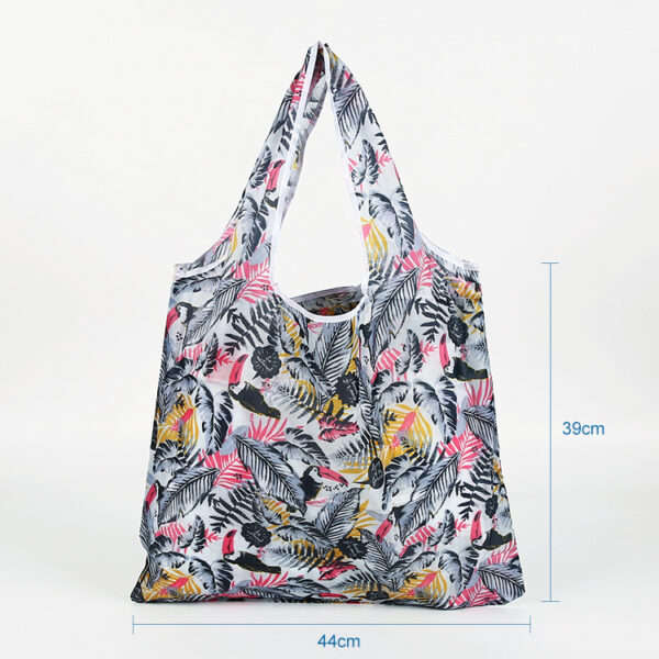 Eco friendly reusable fashion 190T PET foldable travel bag - Image 3