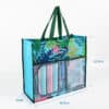 Wholesale custom PP woven large sea beach tote bags with two front pockets