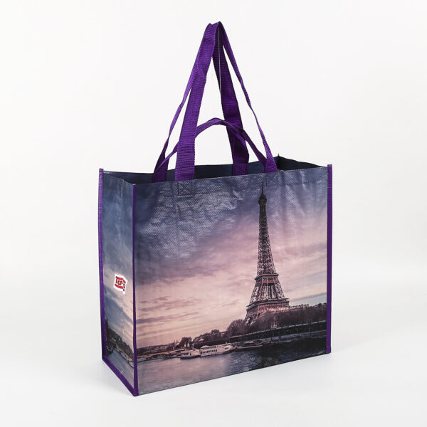 Wholesale eco friendly PP woven custom print reusable shopping bag