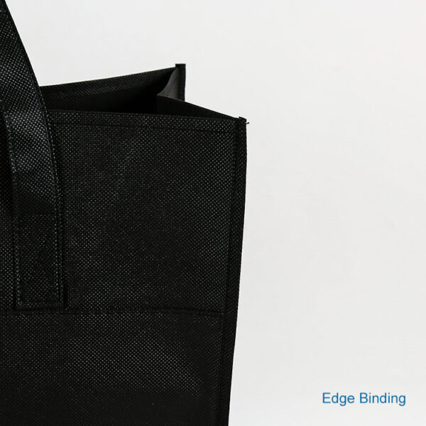 Wholesale large brand matte black reusable advertisement nonwoven shopping bag with logos custom printing - Image 3