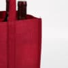 PET non woven reusable custom logo 6 bottle wine shopping tote bag for wine bottles