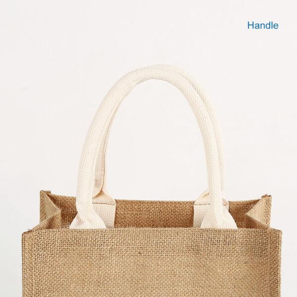 Cheap eco friendly jute plain burlap natural tote bags - Image 4