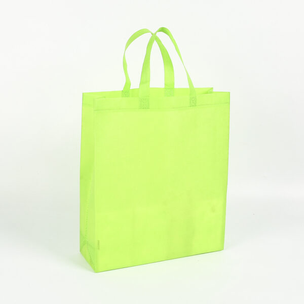 wholesale reusable eco green shiny ultrasonic PP non woven shopping bag