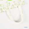 Small elegant green eco friendly cotton canvas fabric shopping tote bags