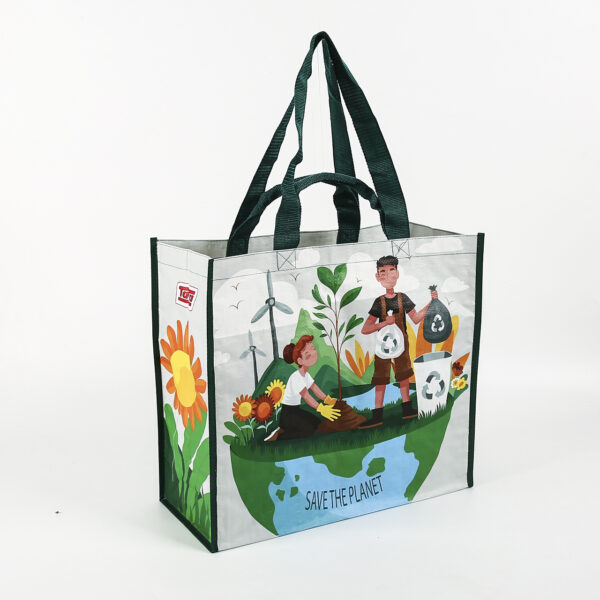 Eco friendly  custom printed PP woven shopping bag