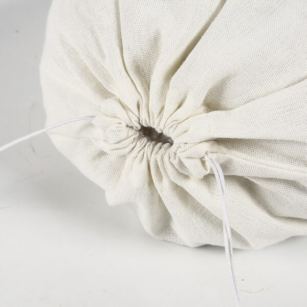 Custom size white small drawstring cotton dust bag - Image 3