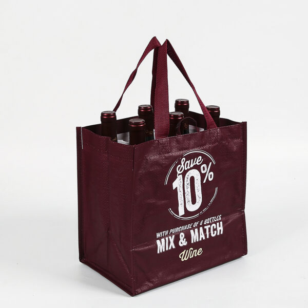 Top quality customized PP woven wine bag for travel